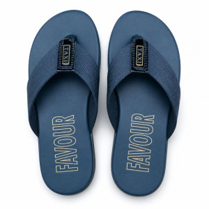 Mens Textured Strap Comfort Thong Sandals